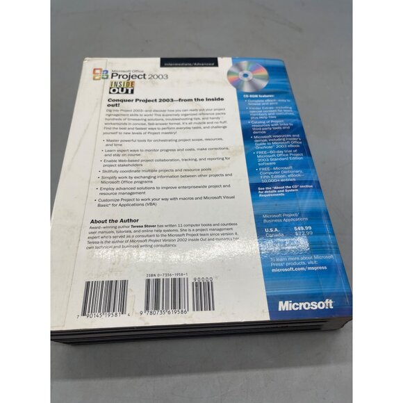 microsoft office project 2003 paperback book includes CD copyright 2004 READ - Picture 3 of 8